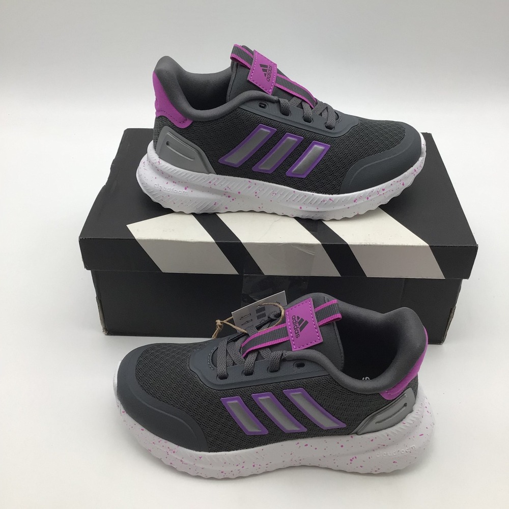 Adidas X PLRPATH Kids Running Shoes Grey Purple Silver JQ1948 Size 12K NEW